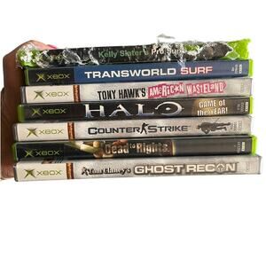 XBOX Video Games Original Lot of 7 Kelly Slater's Tony Hawks Ghost Recon